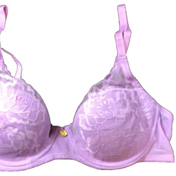 Natori Light Purple Flora Contour Underwire Bra 34B - Picture 2 of 5